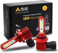 alla lighting al-r vision 5200lm 9006 hb4 светодиодные лампы для туманок с заменой, 8000k ледяно-голубые лампы повышенной мощности для улучшенной видимости логотип