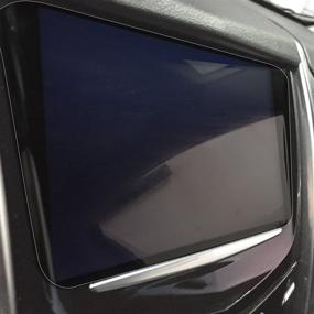 img 2 attached to ✨ Red Hound Auto защитные пленки для сенсорного дисплея Cadillac 13-16 SRX, 13-17 XTS, 14-17 CTS с экраном CUE размером 8 дюймов - 2шт, подгоняемые на заказ, невидимая пленка, высокая четкость, уменьшает отпечатки пальцев.