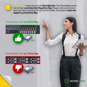 img 3 attached to 📁 Комплект крепления жесткого диска Dell PowerEdge Server - WorkDone, 3 шт. 2,5" совместимый с G176J - лоток горячей замены с ручным управлением