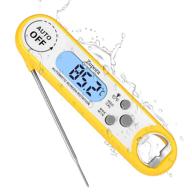 zupora digital instant read meat thermometer - waterproof food thermometer with back light calibration for kitchen cooking, grill, candy, bbq, deep frying, baking, smoker, liquids - outdoor use logo