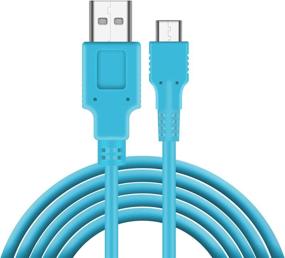 img 4 attached to Nintendo Switch Charger - Compatible with OLED Model & Pro Controllers - Blue (4.92ft) - Charging Cable Included