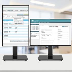img 2 attached to 🖥️ Одиночная подставка TAVR VESA для монитора с диагональю 13-32 дюйма - Напольная подставка для монитора с поворотом, наклоном, вращением и регулировкой высоты - Выдерживает до 22 фунтов - Совместима с VESA 75x75 и 100x100 мм
