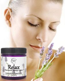 img 1 attached to 🌿 Relax Therapeutic Massage Lotion: All Natural with Lavender & Peppermint Essential Oils - Perfect for Full Body Massage Therapy | Brookethorne Naturals 8oz
