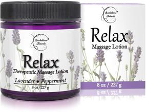 img 4 attached to 🌿 Relax Therapeutic Massage Lotion: All Natural with Lavender & Peppermint Essential Oils - Perfect for Full Body Massage Therapy | Brookethorne Naturals 8oz