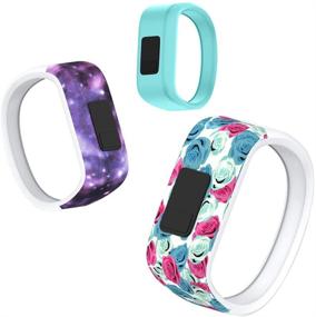 img 4 attached to 🌸 NotoCity Compatible Garmin Vivofit 3 Watch Band: Flower/Starry/Teal - Perfect Fit for Vivofit JR/Vivofit JR 2/Vivofit 3 (Small Size)