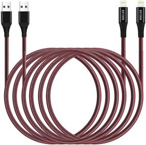 img 4 attached to 🔌 Apple 10ft Extra Long iPhone Charger - 2Pack 10 Foot Lightning Charging Cable for iPhone 13/12/11 Pro/X/Xs Max/XR/8 Plus/7/6/6s/SE/5c/5s/5 iPad Air 2/Mini - 3Meter 10Feet Charge Wire