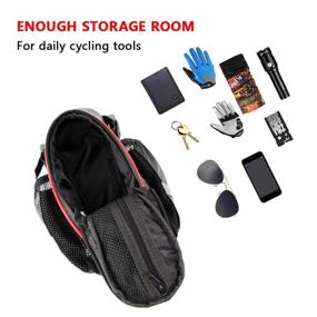 img 3 attached to 🚲 Waterproof Bike Saddle Seat Bag with Water Bottle Cup Holder - Convenient Storage for Mountain/Road Cycling