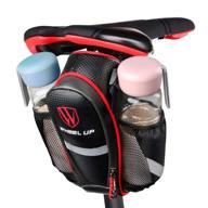 🚲 waterproof bike saddle seat bag with water bottle cup holder - convenient storage for mountain/road cycling logo