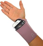 large unisex wrist wallet - wrist locker - phone wrist storage band - ideal for travel, running, festivals, hiking - sweatband wristband fits iphone, samsung and galaxy models - lavender, by locker lifestyle logo