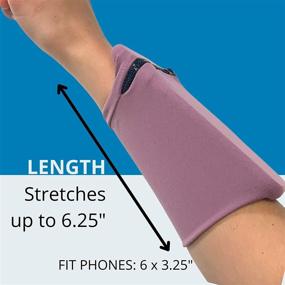 img 3 attached to Large Unisex Wrist Wallet - Wrist Locker - Phone Wrist Storage Band - Ideal for Travel, Running, Festivals, Hiking - Sweatband Wristband fits iPhone, Samsung and Galaxy Models - Lavender, by Locker Lifestyle