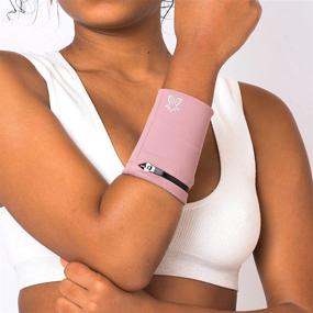 img 2 attached to Large Unisex Wrist Wallet - Wrist Locker - Phone Wrist Storage Band - Ideal for Travel, Running, Festivals, Hiking - Sweatband Wristband fits iPhone, Samsung and Galaxy Models - Lavender, by Locker Lifestyle