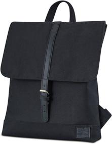 img 3 attached to 🎒 Stylish and Sustainable Small Backpack for Women in Black - Made from Recycled Materials