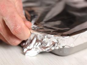 img 1 attached to 🔥 [Bundle of 2] 12 Inch Aluminum Foil 200 Square Foot Roll - Grill Safe for Ultimate Protection and Convenience