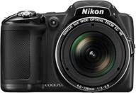 nikon coolpix l830 16 mp cmos digital camera with 📷 34x zoom nikkor lens, full hd video, and black finish (discontinued) logo