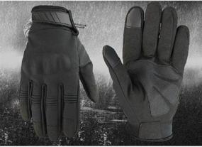 img 1 attached to 🧤 Ultimate Protection for Outdoor Adventures: HYCOPROT Full Finger Windproof Tactical Gloves with Touch Screen & Knuckle Guard - Ideal for Cycling, Motorcycle Riding, Climbing, Gardening, and Hunting Gear