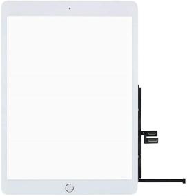 img 2 attached to Premium Repair Kit for iPad 7 & 8 (7th Gen 2019, 8th Gen 2020): Screen Replacement Glass Touch Digitizer with Home Button, Tools, and Tape - White/Silver
