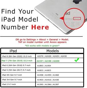 img 3 attached to Premium Repair Kit for iPad 7 & 8 (7th Gen 2019, 8th Gen 2020): Screen Replacement Glass Touch Digitizer with Home Button, Tools, and Tape - White/Silver