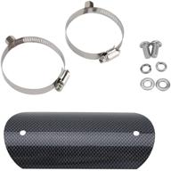 keenso universal stainless steel motorcycle exhaust pipe protector middle pipe heat shield link tube protector cover heel guard(#4) logo