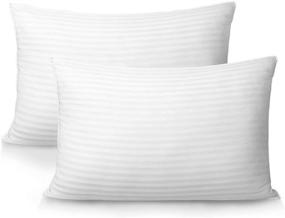 img 4 attached to ABAKAN King Bed Pillows for Sleeping - Deluxe Hotel-like Pillows 2-Pack, Ultra-Soft Pillows for Side and Back Sleeper