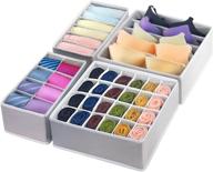 👙 gogooda 4 pcs underwear storage boxes and drawer organizers: ideal for lingerie, bras, and undies organization логотип