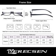 kerecsen half moon reading glasses: stylish & durable spring hinge eyewear for both men and women logo