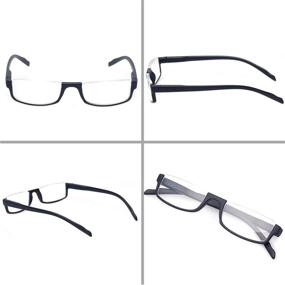 img 2 attached to Kerecsen Half Moon Reading Glasses: Stylish & Durable Spring Hinge Eyewear for Both Men and Women