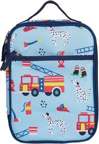 img 4 attached to Wildkin Day2Day Kids Lunch Box Bag for Boys & Girls - Ideal 🔥 for School & Travel - BPA-Free (Firefighters) - 9.75 x 7 x 3.25 Inches