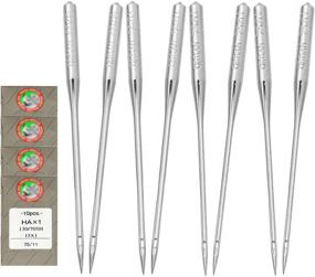 img 4 attached to 🧵 Versatile Set of 40 Pcs Universal Sewing Machine Needles, Sizes 75/11, 90/14, 100/16 - Perfect for Brother Singer Janome, Flat Head Embroidery Needles Included