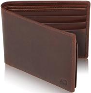 👔 men's slim bifold leather wallets - stylish accessories for men logo