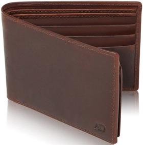 img 4 attached to 👔 Men's Slim Bifold Leather Wallets - Stylish Accessories for Men