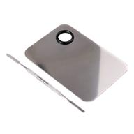 professional stainless steel makeup palette spatula tool by goege - l5.9w3.9 inch logo