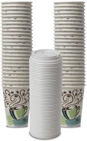 img 4 attached to Dixie PerfecTouch WiseSize Insulated Paper Cups with Lids, 12oz (50 Cups, 50 Lids)