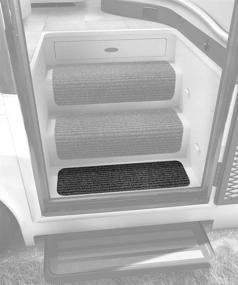 img 3 attached to 🚪 Prest-O-Fit 5-3090 Decorian Step Huggers - Black Granite, Designed for RV Landings, 10" x 23.5