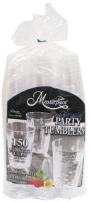 img 2 attached to 🥂 WNA Masterpiece 557405 Crystal Cut Party Tumblers: Premium 10oz Plastic Cups for Elegant Events