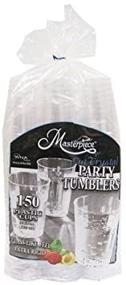 img 1 attached to 🥂 WNA Masterpiece 557405 Crystal Cut Party Tumblers: Premium 10oz Plastic Cups for Elegant Events