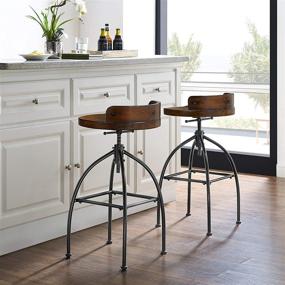 img 1 attached to 🪑 Crosley Furniture Edison Industrial Stool in Natural Finish