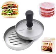 🍔 hiyearn non-stick hamburger press patty maker for perfectly shaped, delicious burgers - ideal for grilling and cooking, includes 100 pcs wax paper logo