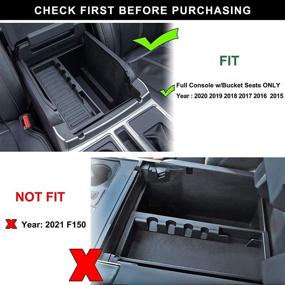 img 3 attached to Подставка для организации центральной консоли PIMCAR для Ford F150 2021 2022 🚗 - аксессуар для подлокотника, контейнер из АБС-пластика (черный, подходит для моделей 2015-2020)