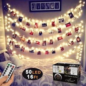 img 3 attached to 🌟 Caprier Luxury Teen Girl Room Decor: 50 LED Clips String Light - Dimmable 8 Modes Timer, USB Battery Powered - Perfect Dorms Decoration and Teen Room Decor