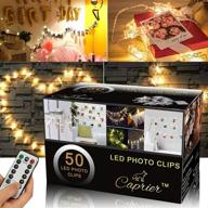 🌟 caprier luxury teen girl room decor: 50 led clips string light - dimmable 8 modes timer, usb battery powered - perfect dorms decoration and teen room decor логотип