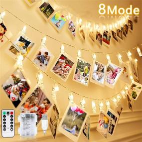 img 1 attached to 🌟 Caprier Luxury Teen Girl Room Decor: 50 LED Clips String Light - Dimmable 8 Modes Timer, USB Battery Powered - Perfect Dorms Decoration and Teen Room Decor