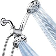 aquadance total chrome premium high pressure 48-setting 3-way combo: a luxurious 6-setting rain shower head and hand held shower in one! logo