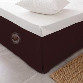 img 3 attached to 🛏️ Efficacia Premium Collection Double Brushed Microfiber Pleated Bed Skirt King with 10" Drop Length in Solid Brown