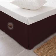 🛏️ efficacia premium collection double brushed microfiber pleated bed skirt king with 10" drop length in solid brown logo