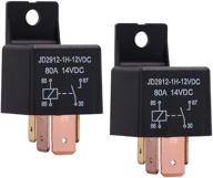 🚗 ehdis 4-pin 12v 80a automotive car relay – on/off normally open spst relays for cars, trucks, boats – high power model jd2912-1h-12vdc 80a 14vdc [2 pack] logo