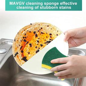 img 2 attached to 🧽 24-Pack Eco-Friendly MAVGV Kitchen Cleaning Sponges for Dishes, Non-Scratch Scrubbing Sponges