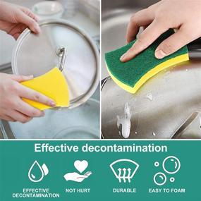 img 1 attached to 🧽 24-Pack Eco-Friendly MAVGV Kitchen Cleaning Sponges for Dishes, Non-Scratch Scrubbing Sponges
