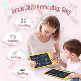 img 2 attached to 🎨 10-inch LCD Writing Tablet: Colorful Screen Doodle & Scribbler Boards for Kids - Erasable, Reusable Drawing Tablets - Educational Learning Toys for 3-8 Year Old Boys and Girls
