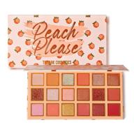 🍑 tintark peach please 18 colour eyeshadow palette - beauty eyeshadow cosmetics with matte metallic sparkle shimmer pink & highlighter eye makeup - girls & powder eye shadow pallet logo