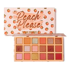 img 4 attached to 🍑 TINTARK Peach Please 18 Colour Eyeshadow Palette - Beauty Eyeshadow Cosmetics with Matte Metallic Sparkle Shimmer Pink & Highlighter Eye Makeup - Girls & Powder Eye Shadow Pallet